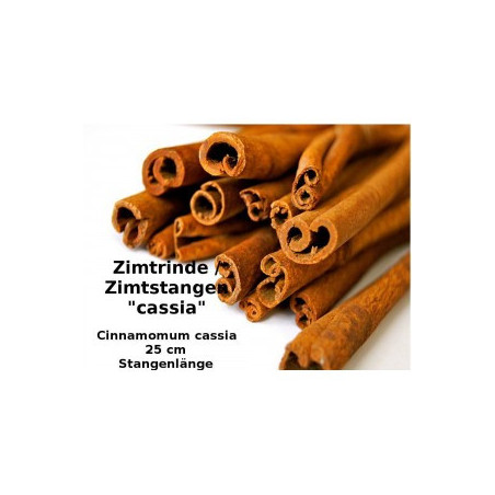 Zimtstangen Cassia ca. 25 cm Stangen Gewürz-Basteln Deko  Cinnamomum cassia