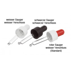 5 ml - Pipette, roter Sauger, weisser Verschluss